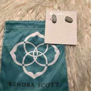 Kendra Scott Ellie Earring Silver/Iridescent Drusy